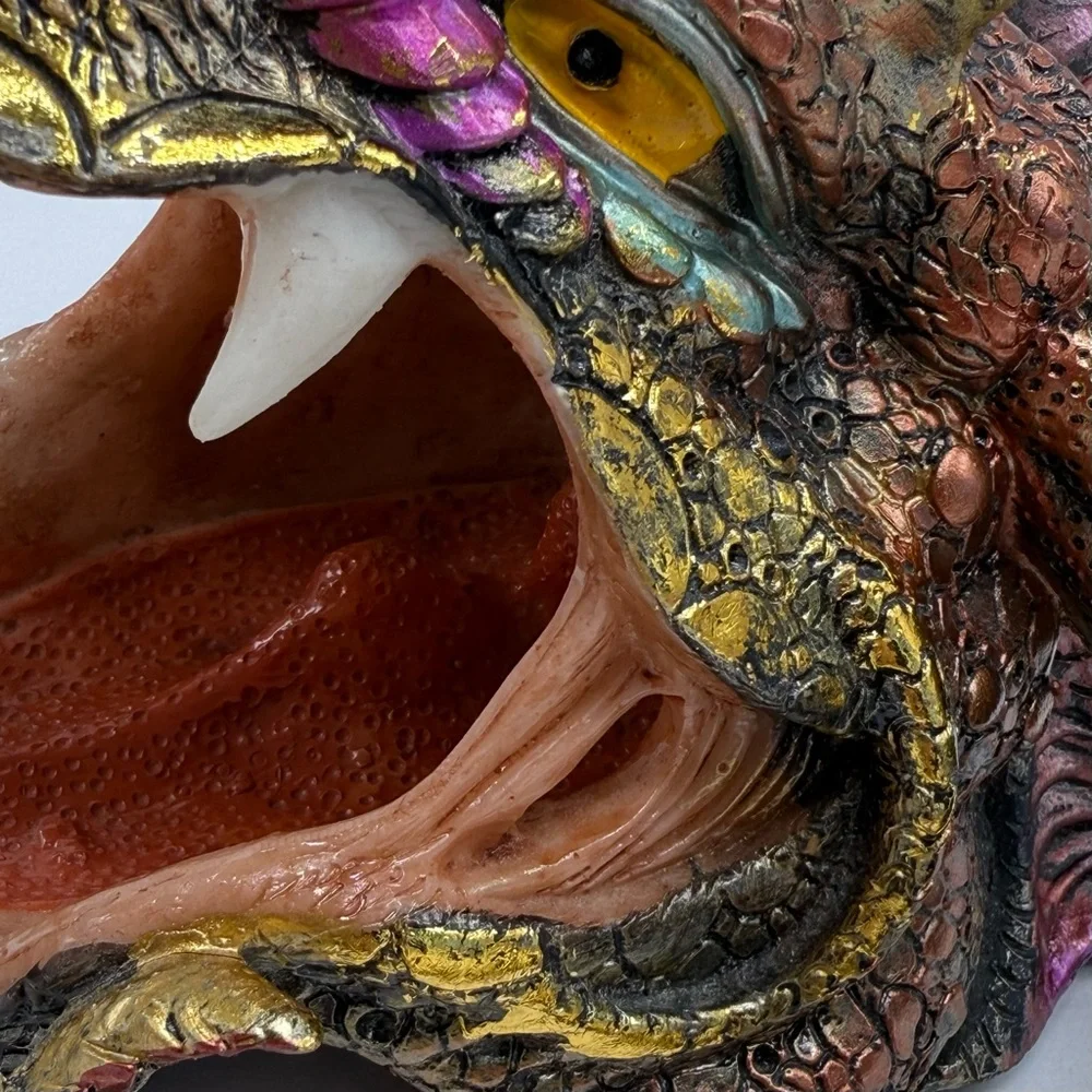 Hell's Prince Menacing Astaroth Wall Mounted Iridescent Dragon Head Wall Trophy